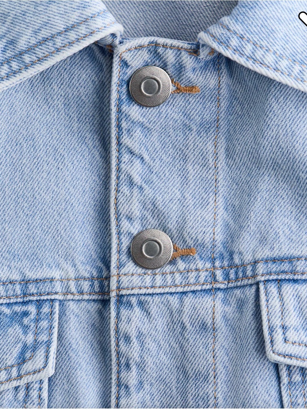 NWT (P-25/XXL) H&M Embroidered-Detail Denim Jacket - Picture 6 of 9